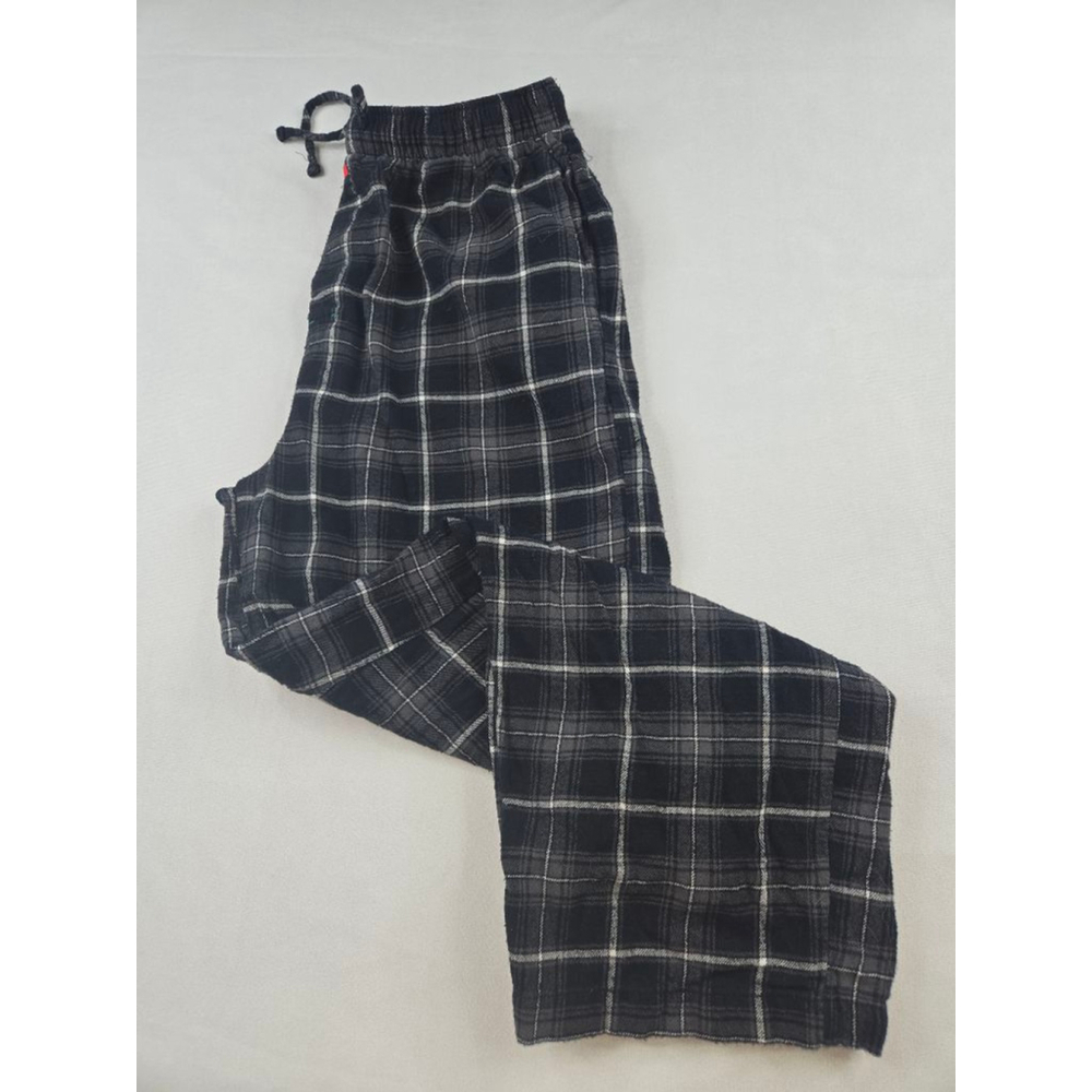 Women's Tommy Hilfiger Black White Plaid Flannel Pajama Pants Size L